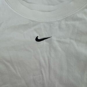 Nike White Tee with Black Swoosh
